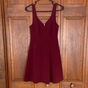 NWOT Elegant Burgundy Sleeveless Dress Sweetheart Neckline